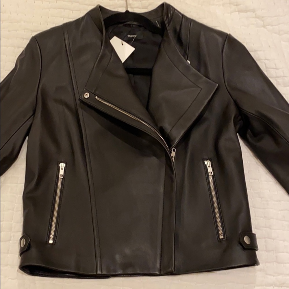 Theory Phelan Leather Moto Jacket